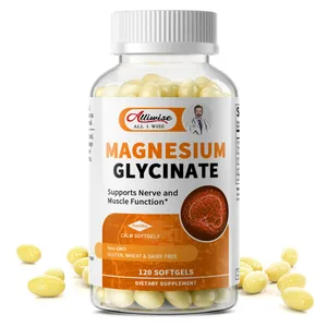 Alliwise Glycinate de magnésium 400 mg Supplément minéral pour femmes et hommes Soutien naturel du sommeil Santé des os Immunité Soutien de l'humeur
