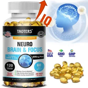 Memory Focus Clarity Energy Brain Supplement - Nootropic Brain Booster DMAE Vitamins A C D E B1 B2 B3 B5 B6 Kapsler