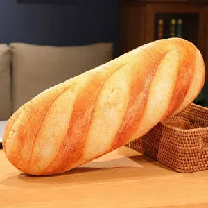 Morbido pane francese peluche cuscino farcito stampa immagini cibo peluche peluche decorazione per feste regalo per compagno di sonno