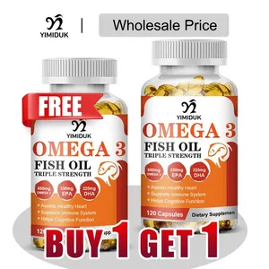 Αγοράστε 1 Πάρτε 1 Δωρεάν! Ultra Strength Ωμέγα 3 Συμπλήρωμα Ιχθυελαίου για Ανοσία Οστών Διάθεσης & Καρδιαγγειακής Λειτουργίας Πιστοποιημένο GMP