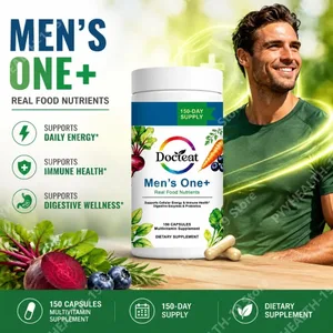 Docteat Men's One+ Real Food Nutrients Capsules with Vitamins & Minerals for Energy Immune & Travement Support Men 150 капсул