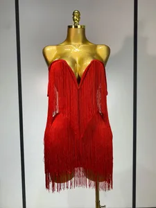 Kvinder Sexet Stropløs kvast Off Shoulder Bandage Kjole Fancy Club Celebrity Evening Party Mini Bodycon Kjole Fødselsdag Vestido