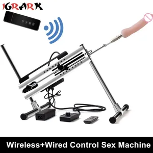120W Strong Power Trådløs Fjernkontroll Sex Machine Automatiske Vibratorer Realistiske Dildo Sexleketøy For Kvinner Menn 18+ Voksenspill