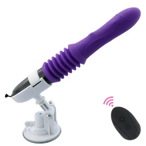 ویبراتور تلسکوپی Dildo ماساژور خودکار رو به پایین G-spot Thrusting جمع شونده بیدمشک ویبره اسباب بازی های جنسی زنانه سایز بزرگ