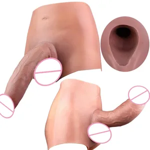 גמיש דמוי עור דילדו ענק חלול זכר הפין דמוי-חיים הפין מאריך את השרוול насадка на член צעצועי מין לזוגות