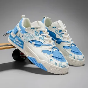 Sabatilles d'esports a l'aire lliure Sabates de skate de fitness per a homes amb cordons Sabates de bàsquet casuals Sola suau còmoda Talla gran