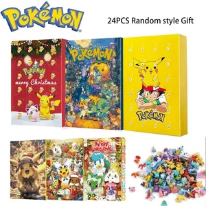 24 unids/set Pokemon Calendario de Adviento de Navidad lindo Pikachu Charizard PVC pequeña figura de Anime caja sorpresa regalo de cumpleaños y Halloween