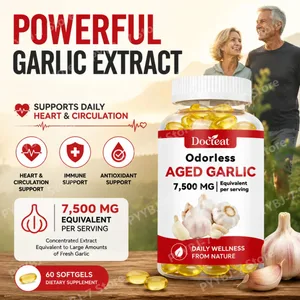 Chiết xuất tỏi không mùi không mùi 7500mg 60 viên mềm Ajo Envejecido Bổ sung chất chống oxy hóa và hỗ trợ miễn dịch Viên nang tỏi hàng ngày