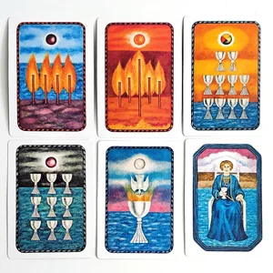 عرشه تاروت یونگ در جعبه سفت و سخت 78 کارت دو نقش برجسته برای تخیل فعال روانشناسی کهن الگوهای یونگ