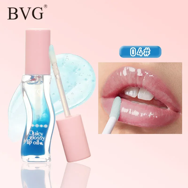 Wave Bottle Juicy Lip Oil Transparentní lesklé rty Plnější hydratační lesk na rty Denní make-up na rty