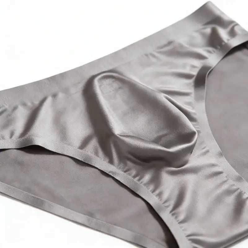 1 Piece Men's Satin Briefs, Sleek Shiny Satin Fabric Seamless Soft Stretchy Breathable Casual & Date Night Underwear