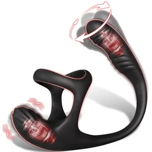 Vibrant godemichet anal masseur de Prostate APP contrôle anneau de pénis anneau de pénis jouets sexuels pour hommes Couples adultes 18 +