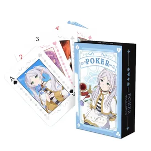 Anime Poker Toy Frieren bij de begrafenis Spelkaarten Frieren Himmel Cosplay Hardcover Coollection Gift
