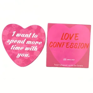 Love Confession Oracle Deck A 55 Cards Heart Shaped cards Love Keywords Meaning For Lovers English Board Games Divination Fate