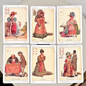 Sibilla Indovina Oracle Cards 10,5*6 cm Vintage 52-Card Divination Deck - Flerspråkig viktoriansk stil