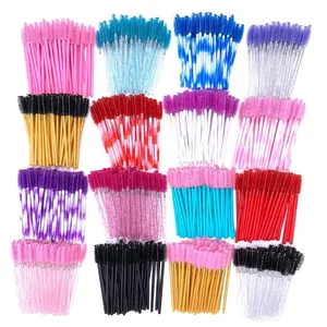 YGirlash 50 Pz Lash Swans Cristallo Applicatore per ciglia Usa e getta Diamante Manico Nylon Bacchette per mascara Pennello Strumenti cosmetici