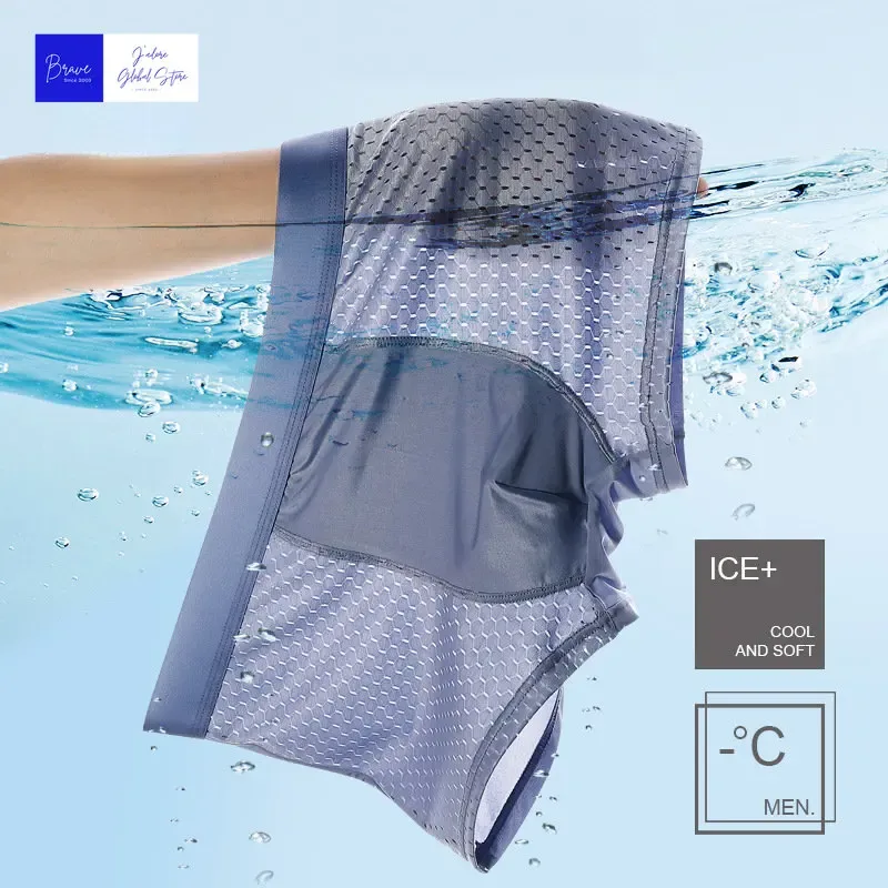 Seluar Dalam Boxer Ais Sutera Mesh Clearance Seluar Dalam Gaya Rawak Seluar Dalam Sukan Bernafas Cepat Kering Boxershorts Seluar Dalam Lelaki