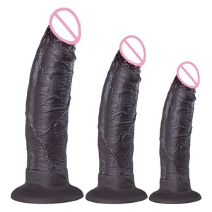 3 Kích Cỡ Dày Dương Vật Giả Silicone Mềm Người Dương Vật Phụ Nữ Trưởng Thành Đồng Tính Nữ Sextoy Âm Vật Máy Kích Thích Người Dick Hút Giới Tính Nữ trò Chơi
