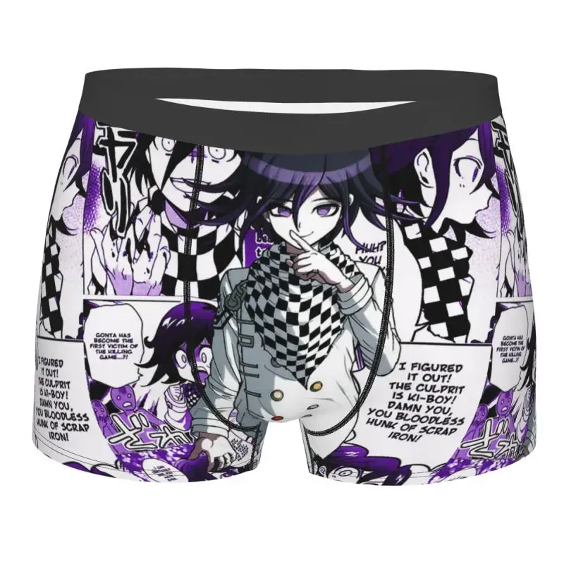 Kokichi Ouma Manga Anime Print Men Boxers Shorts Panties Underwear Soft Breathable Underpants Large Size Boxer Briefs for Boys