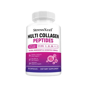 Multi Collagen Peptides แคปซูล Type I II III V X Biotin Anti-Aging ผิวผมเล็บข้อต่อ Gut & ภูมิคุ้มกัน