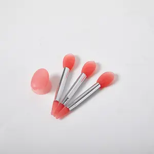 【M】 3 pièces baume à lèvres en Silicone, brosse pour masque à lèvres avec ventouse, couvercle Anti-poussière, pinceaux de maquillage, Film pour les lèvres, couvercle Anti-poussière Anti-perte