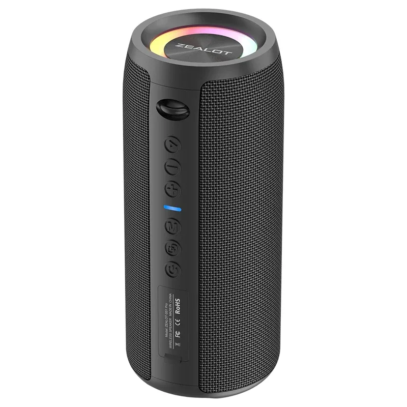 Zealot-S51Pro 40 W Hochleistungs-Bluetooth-Lautsprecher, 3D-Stereo-Bass-Bluetooth-Lautsprecher, tragbar, IPX5 wasserdicht, geeignet für TWS-Boom-Box