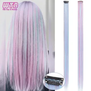 60Cm Tổng Hợp Tóc Giả BB Kẹp Phong Cách Màu Tóc Có Dây Laser Thích Hợp Cho Nữ Cô Gái Mặc Vào Ngày Lễ Và các Bữa Tiệc