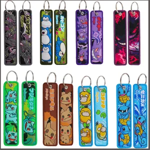 HOT Akció Pokémon Anime Monsters Kulcstartó autókhoz Hátizsák Kulcstartók Hímzés Kulcstartó Kulcscímke Jet Tag kiegészítők Gif 1db