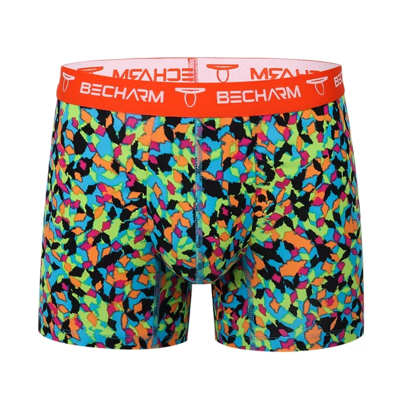 Nieuwe heren Slipje Boxers Shorts Afdrukken Blauw-groen Grote Maat Set van Mannen Onderbroek Mannelijke Slips Boxer Sexy kleding Korte Homme