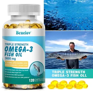 Suplement d'oli de peix Omega 3 - 3600 mg per ració 1200 mg EPA i 900 mg DHA Suport per a la salut del cor i el cervell Càpsules NO OMG