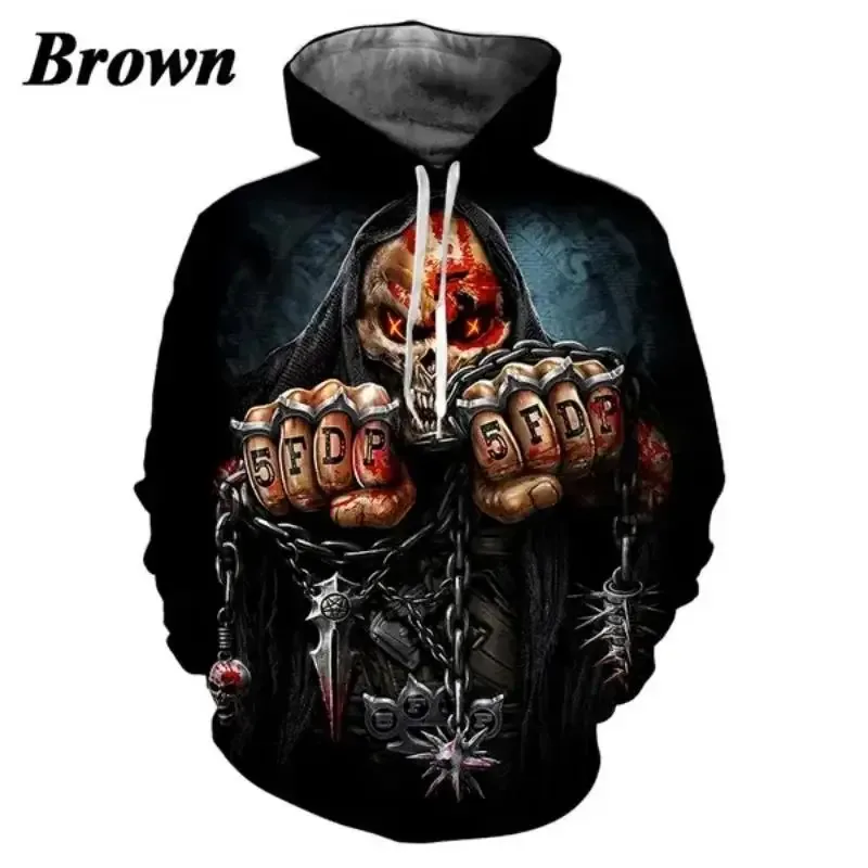 Sudaderas con capucha de Five Finger Death Punch para hombre y mujer, sudaderas informales con estampado 3D para otoño e invierno, sudadera con capucha de Hip-hop Rock
