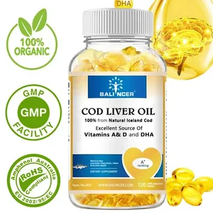 Natürliche Lebertran-Kapseln – reich an Omega-3, EPA, DHA, Vitamin A und D – unterstützen die Gesundheit von Herz, Gehirn, Gelenken und Augen