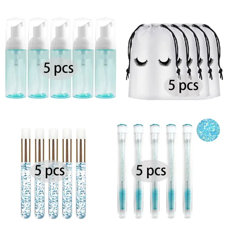 20/40Pcs 60ml Plastik Boleh Isi Semula Botol Pam Buih Kosong Kalis Bocor Kit Syampu Bulu Mata Dispenser Sabun Perjalanan Alat Solekan Pencuci Muka
