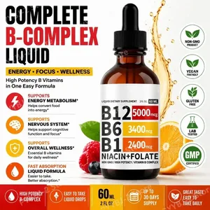 Βιταμίνη Β12 Υγρές Σταγόνες 60ml Γεύση Βατόμουρο με Βιταμίνη Β6+Β1 κ.λπ.
