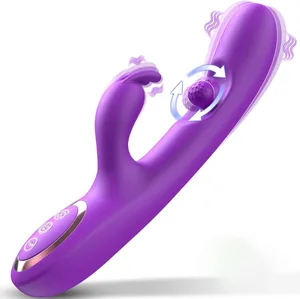 Điểm G Dương Vật Giả Máy Rung 3 Trong 1 Xoay 360° Mạnh Mẽ Âm Vật Máy Kích Thích Silicone Mềm Người Lớn Sản Phẩm Đồ Chơi Tình Dục Cho Nữ cặp Đôi