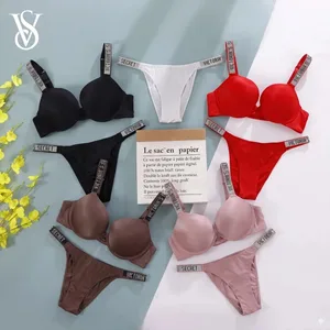 Νέο Push Up Shapewear Ρυθμιζόμενο με επένδυση Gathered V Lace Σετ εσώρουχα Σουτιέν και σύντομο γυναικείο σέξι σουτιέν και εσώρουχο άνετο