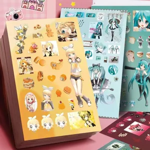 Hatsune Miku -Projekt DIVA- Nálepka Hatsune Miku Kagamine Rin/Len Anime Materiál periferního deníku Nálepka 8 listů Nové dárky