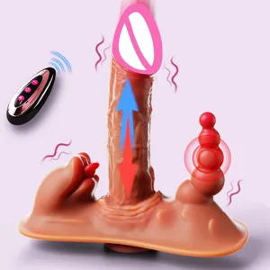 Dicker Reitdildo, Sexspielzeug, 3-in-1, stoßend, vibrierend, leckend, großer realistischer Dildo, G-Punkt-Vibratoren, Masturbator, Sexspielzeug für Erwachsene