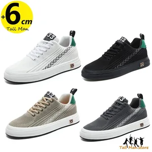 Lift Sneakers Herre Booster Sko Elevator Man Højde Øg Indersål 6cm Fritid Sport Plus Størrelse 37-46