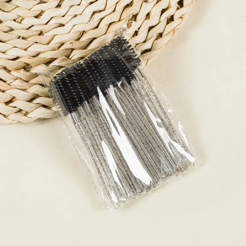 50-100PCS Pinces de raspall de pestanyes de cristall Varetes de màscara d'extensió de pestanyes professionals Eina de bellesa de maquillatge per a pestanyes