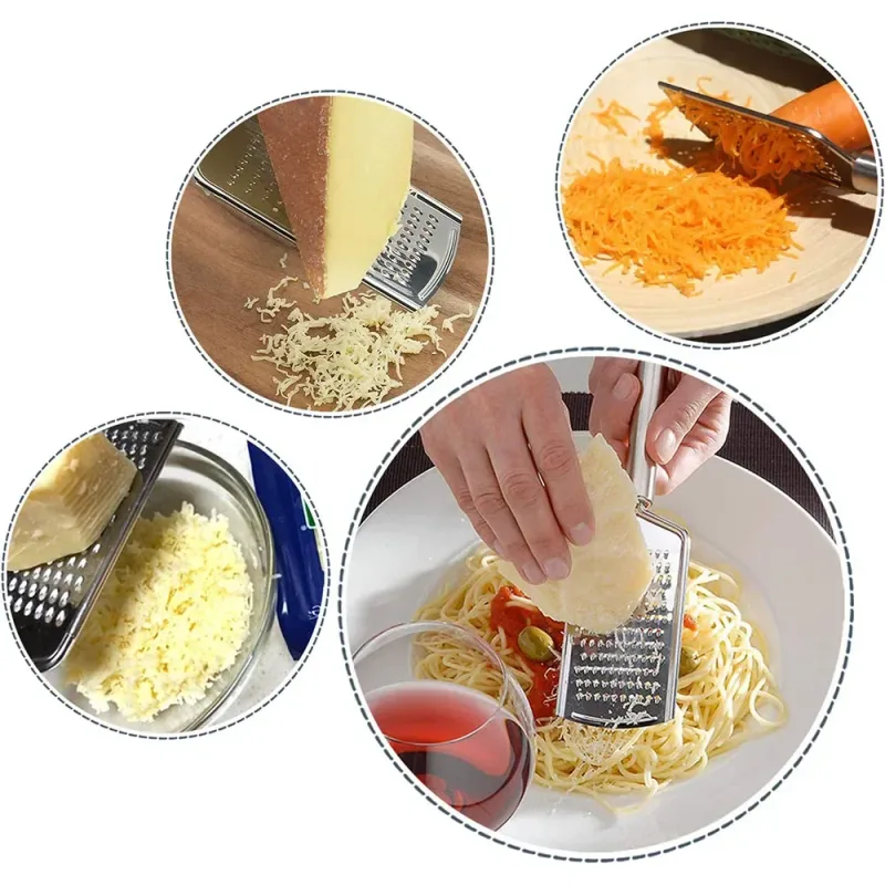 Parut Keju Bilah Mikro Lobak Parut Halia Dengan Pemegang Keluli Tahan Karat Pemarut Sayur Buah Pala Lemon Zester PY0029