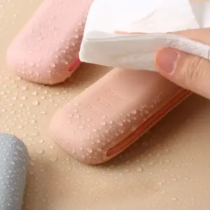 Sac de rangement pour pinceaux de maquillage en Silicone, 1 pièce, porte-brosse de maquillage de voyage multifonction, organisateur d'outils cosmétiques portables, étui à fermeture éclair