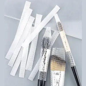 【M】 protectores de red flexibles de malla de 20 piezas, funda protectora blanca de belleza para brochas de maquillaje, herramienta práctica