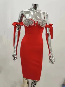 Mini robe à bandes noire, Sexy, dos nu, perles, diamants, cristal, moulante, élégante, robe de soirée, nouvelle collection été 2021