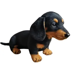 Brinquedo de pelúcia de cachorro macio imita movimento natural simulação imitar pelúcia bonito realista animais de pelúcia para suporte emocional