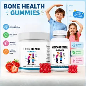 Capsules de santé osseuse Gummies, supplément naturel de croissance en hauteur pour enfants, adolescents et adultes, pour augmenter la force osseuse, 60 Capsules