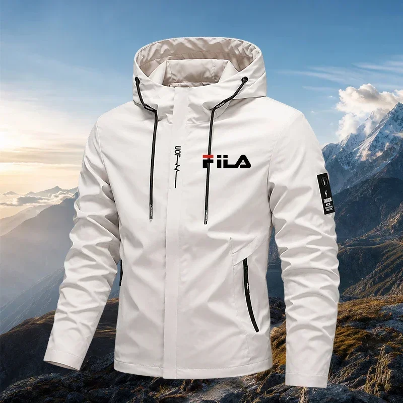 2026 Spring Autumn Men Women Black Hooded Windbreaker Lightweight Outdoor Jacket Windproof Coat Unisex Zipper Fashion Jackets