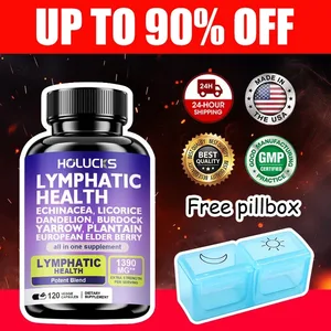 Sức khỏe bạch huyết hoàn chỉnh 1300mg Bổ sung Hỗ trợ Phù mỡ Cân bằng nội tiết tố & Giải độc tự nhiên Làn da sạch Sức sống tổng thể