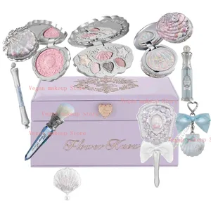Flower Know Shell Jewelry All-In One Gift Set Makeup Set Full Professional Eyeshadow Blush Baked Powder 10pcs Flowerknows Kits