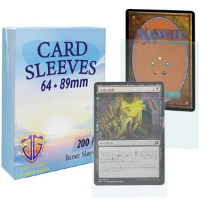 200PCS průhledné vnitřní pouzdra na karty standardní velikosti Perfektní pro dvojité pouzdro pouzdra na karty TCG 64X89MM Chránič karty pro MTG